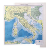 Italy Europe Venice vintage map 43x43cm from 1950