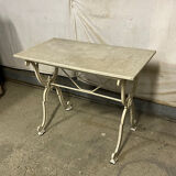 Table bistrot marbre blanc
