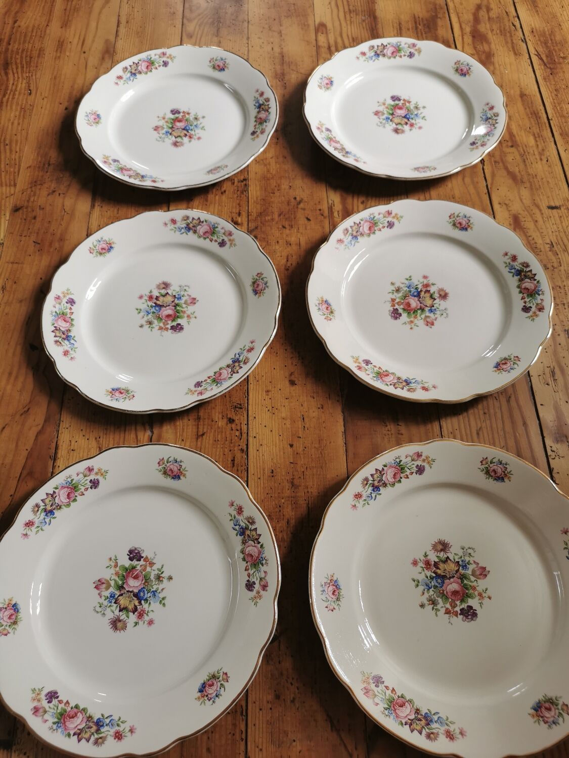 Vintage flat plates Digoin, Colbert