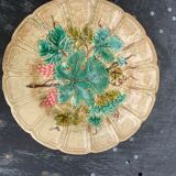 Belle Epoque vine leaf and grape motif slip plate
