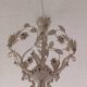 Wrought iron chandelier - Floral decorations - Italy - 1950