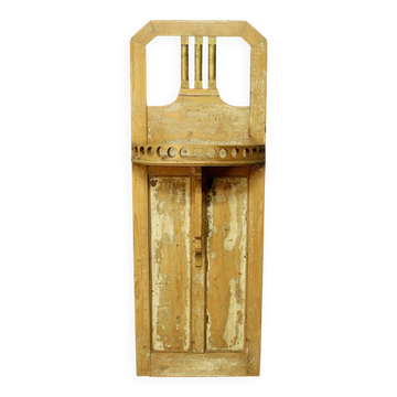 Cracked and whitewashed wood wall console
