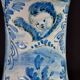 Albarelo in earthenware decorated in blue monochrome with a cherub motif, late 17th century