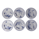 Terre de fer 6 Sarreguemines butterfly dessert plates