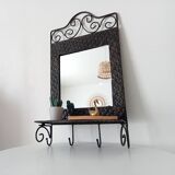 Vintage wrought iron tablet mirror