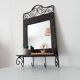Miroir tablette vintage en fer forgé