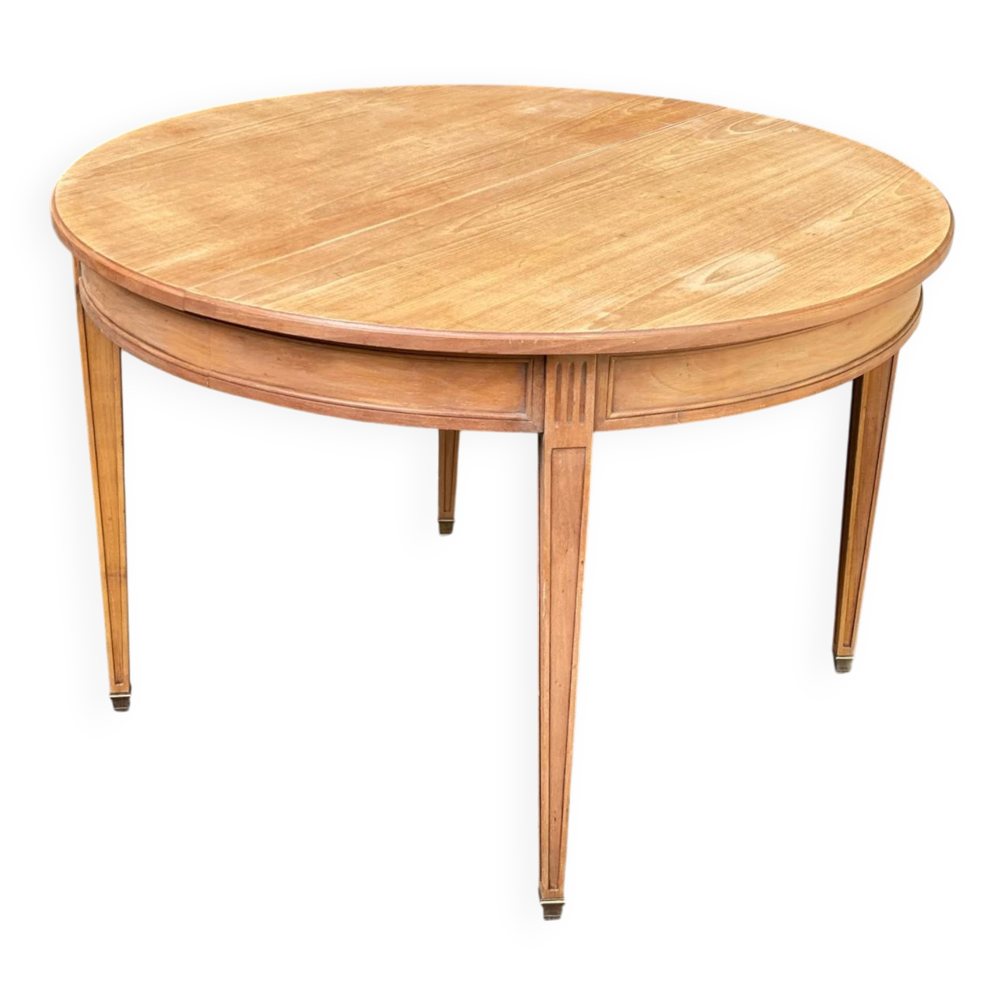 Louis XVI round extendable dining table renovated 230cm 19th century