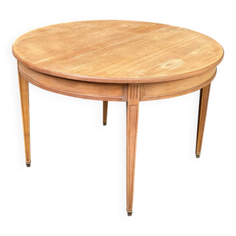 Louis XVI round extendable dining table renovated 230cm 19th century