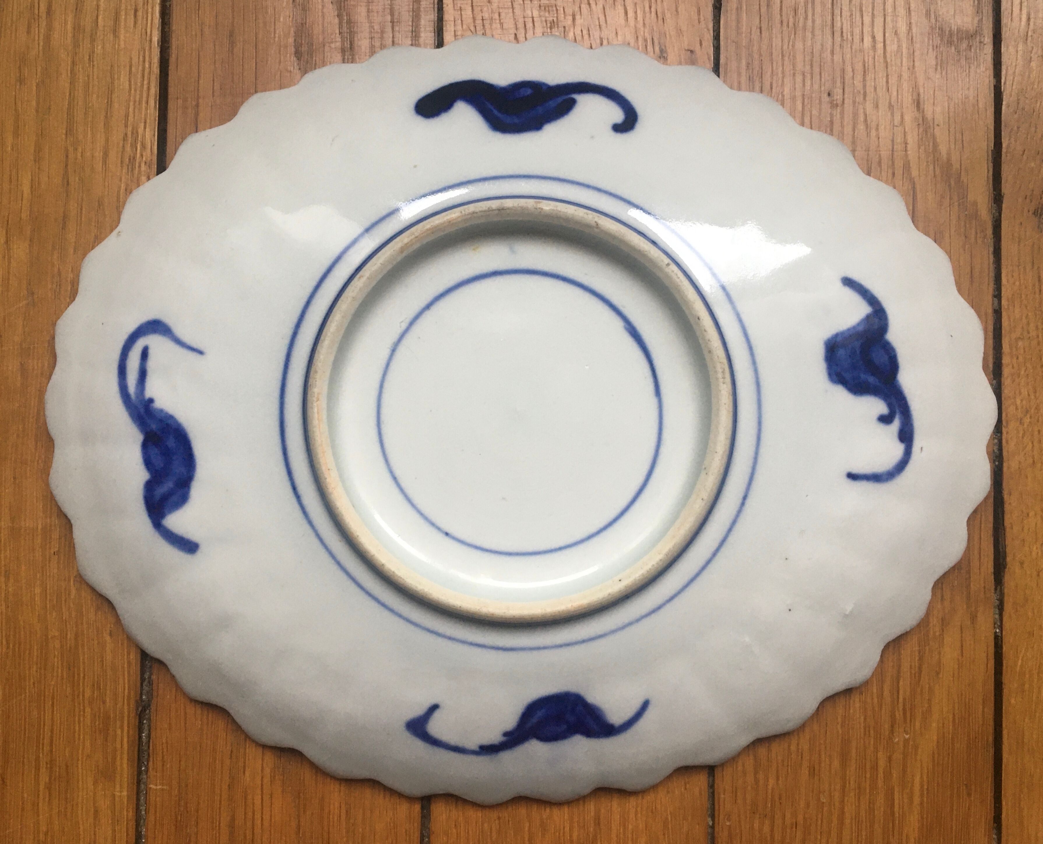 Pair of small oval dishes forming Japanese Imari porcelain raviers