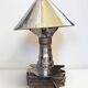 70s mushroom clip lamp