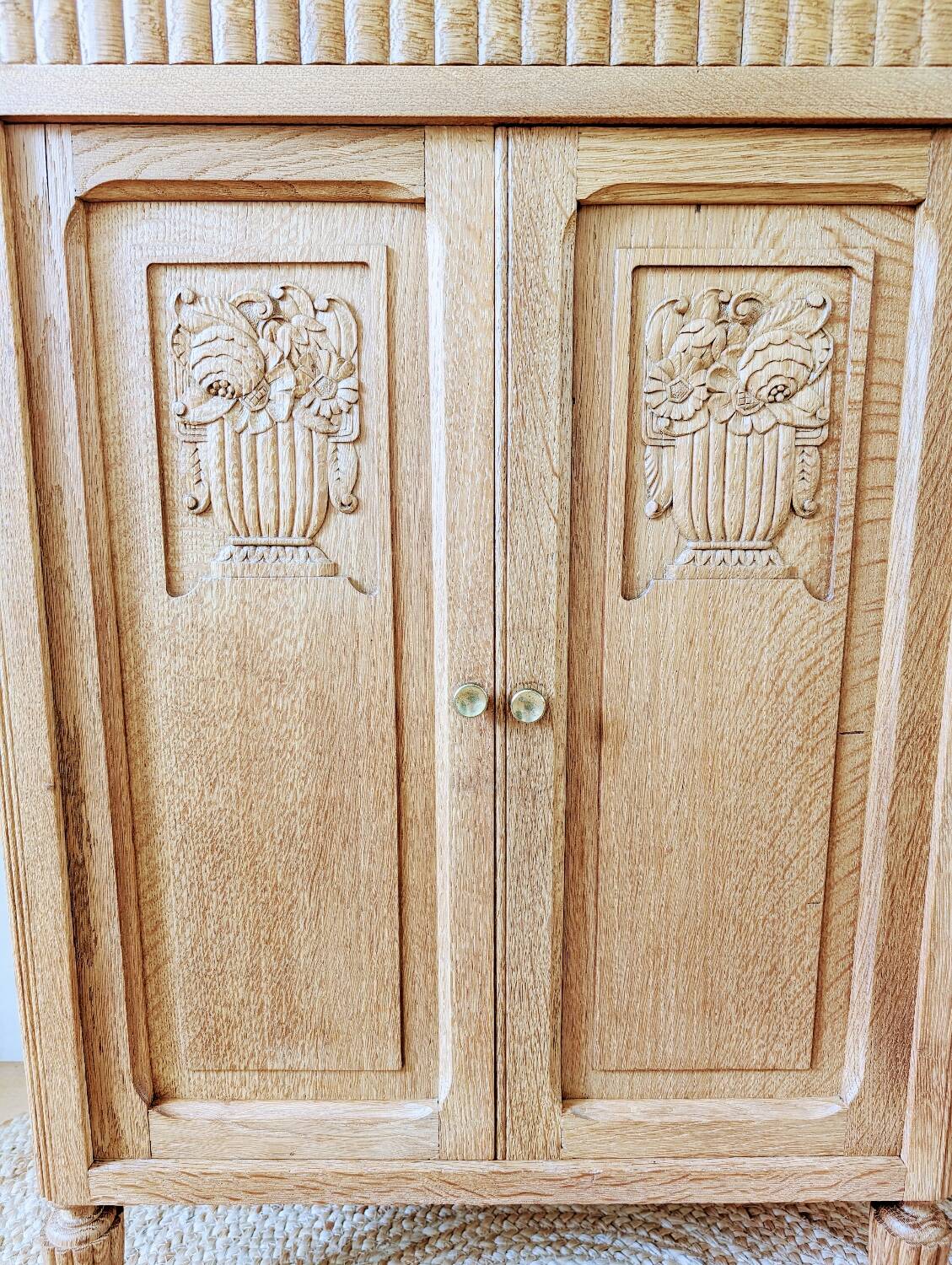 Solid oak Art Deco sideboard