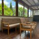 Vintage Wooden Seating Area / Sofa / Armchair
