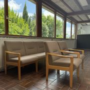Vintage Wooden Seating Area / Sofa / Armchair