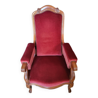 Authentique fauteuil Voltaire inclinable en très bon état