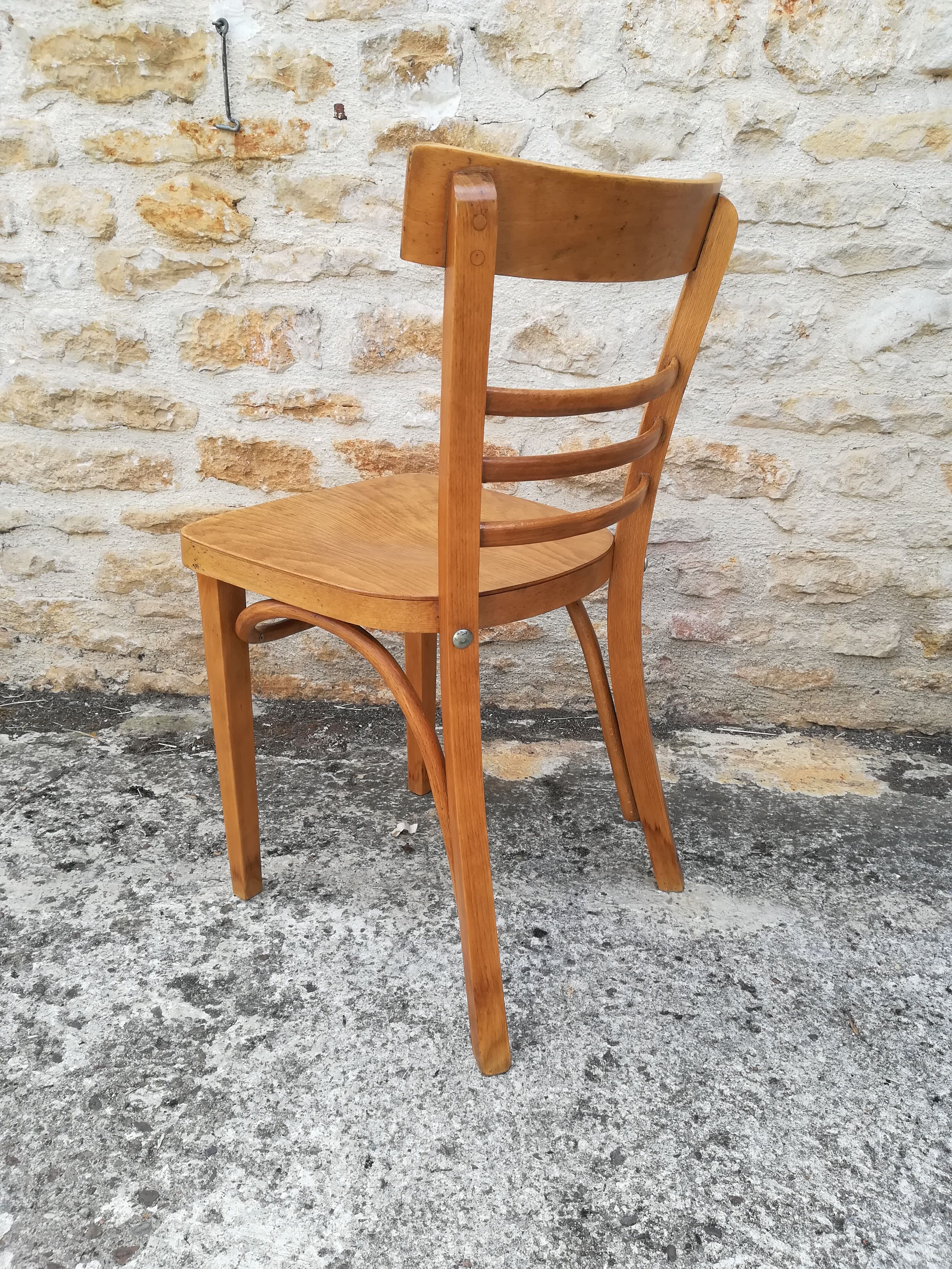 12 refinished bistro chairs