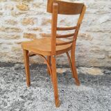 12 varnished bistro chairs