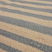 Blue cream wool kilim handwoven modern kilim flat-weave area rug-205x283cm