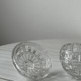 Chiseled crystal sugar bowl