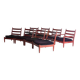 Ensemble XL de 8 chaises longues vintage, Belgique 1960