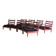 Ensemble XL de 8 chaises longues vintage, Belgique 1960