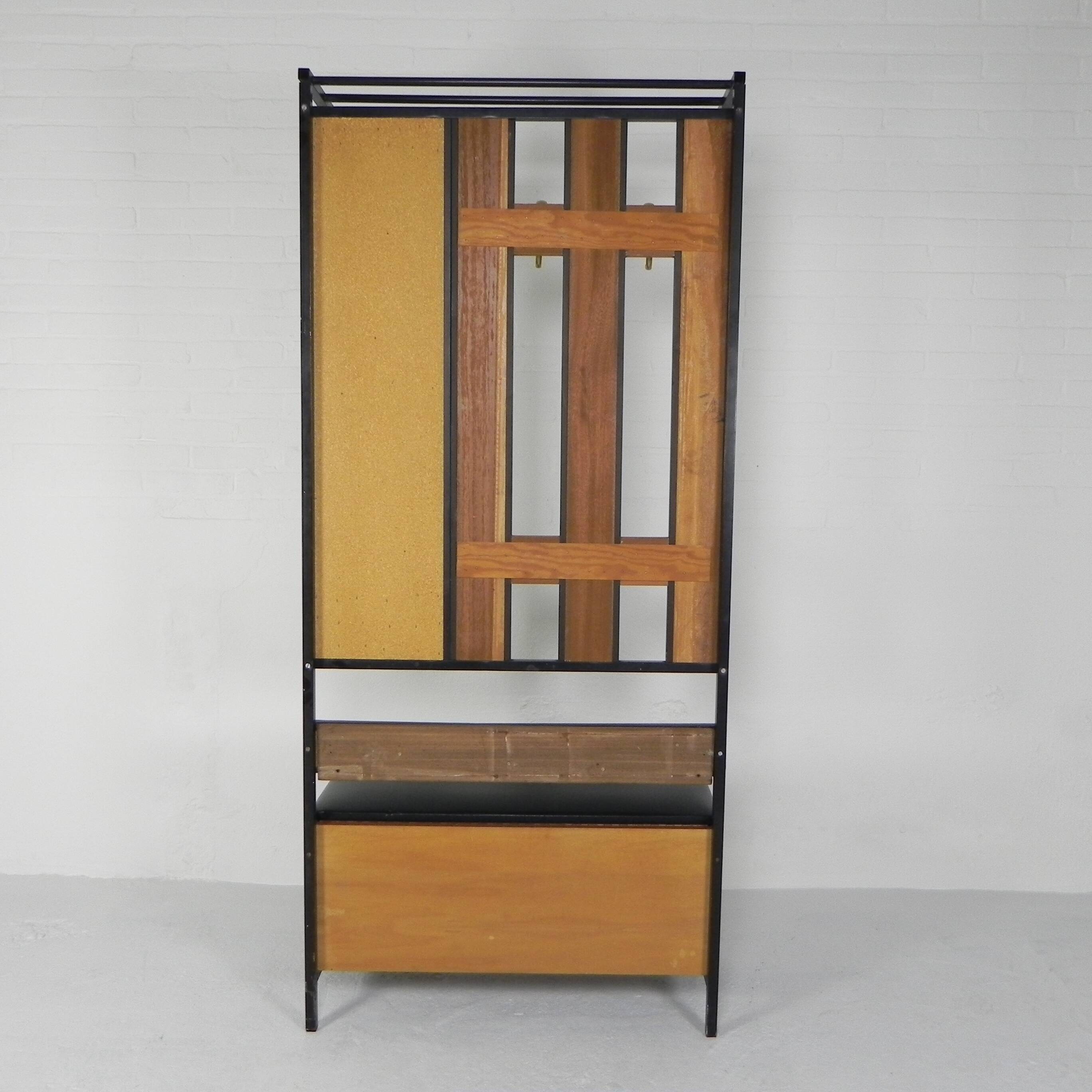 Standing vintage coat rack, hall furniture, 1960s