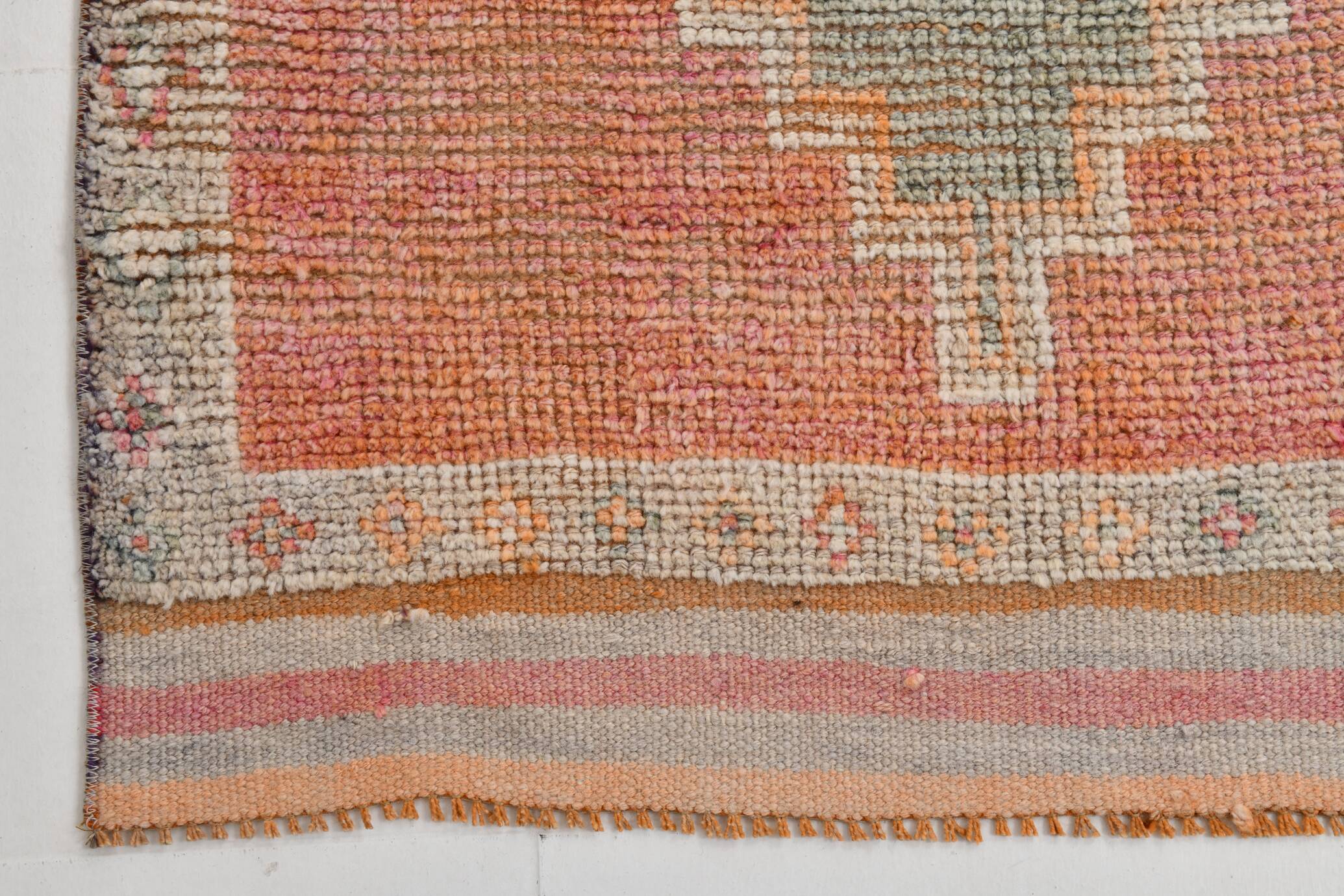 3x10 Peach Red Orange Turkish Runner Rug, 101x311Cm SK 22019
