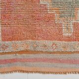 3x10 Peach Red Orange Turkish Runner Rug, 101x311Cm SK 22019