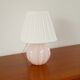 Facetted pink opaline table lamp, Art Deco, 1930.