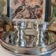 Vintage silver-plated sugar bowl and cream jug by Viners of Sheffield.
