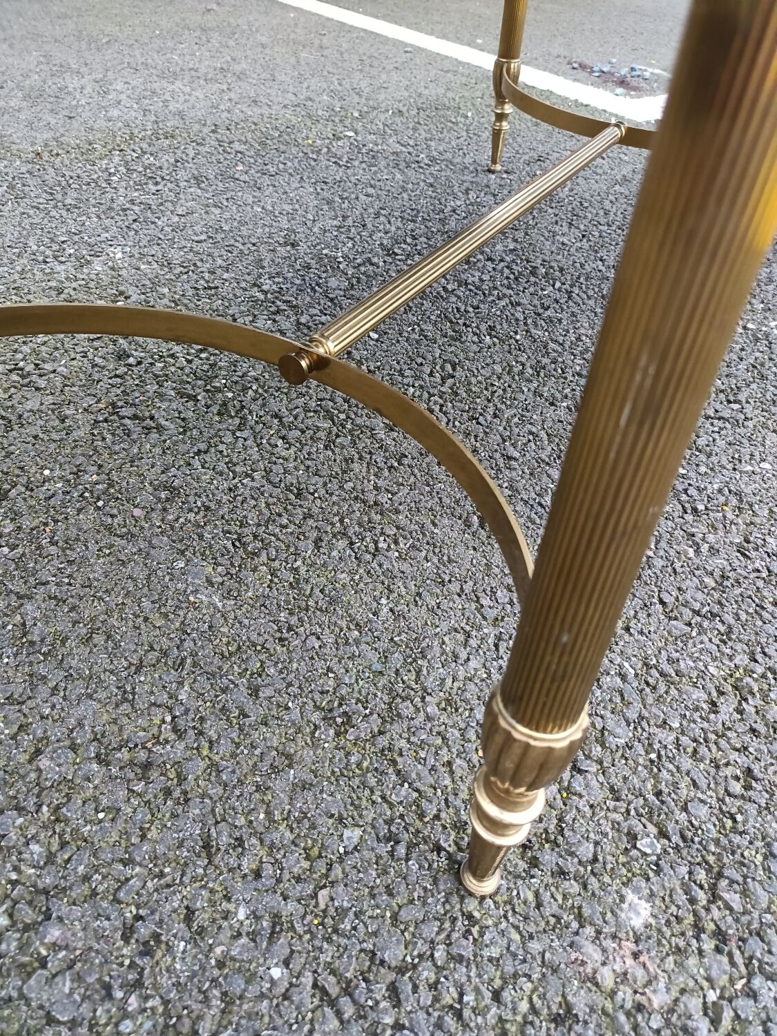 Table basse d'appoint plateau marbre ancien