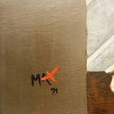 Oil on canvas painting, signed lower left MAX and dated 1991