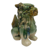 Ceramic Fô dog. Sancai color.