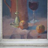 vintage painting, still life painting, signed painting, wall decoration, home decor, oil painting