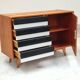 U-458 black and white sideboard by Jiri Jiroutek for Interier Praha