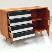 U-458 black and white sideboard by Jiri Jiroutek for Interier Praha