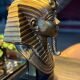 Pharaoh lamp 7 brass marble at Maison Jansen & Deknudt lighting