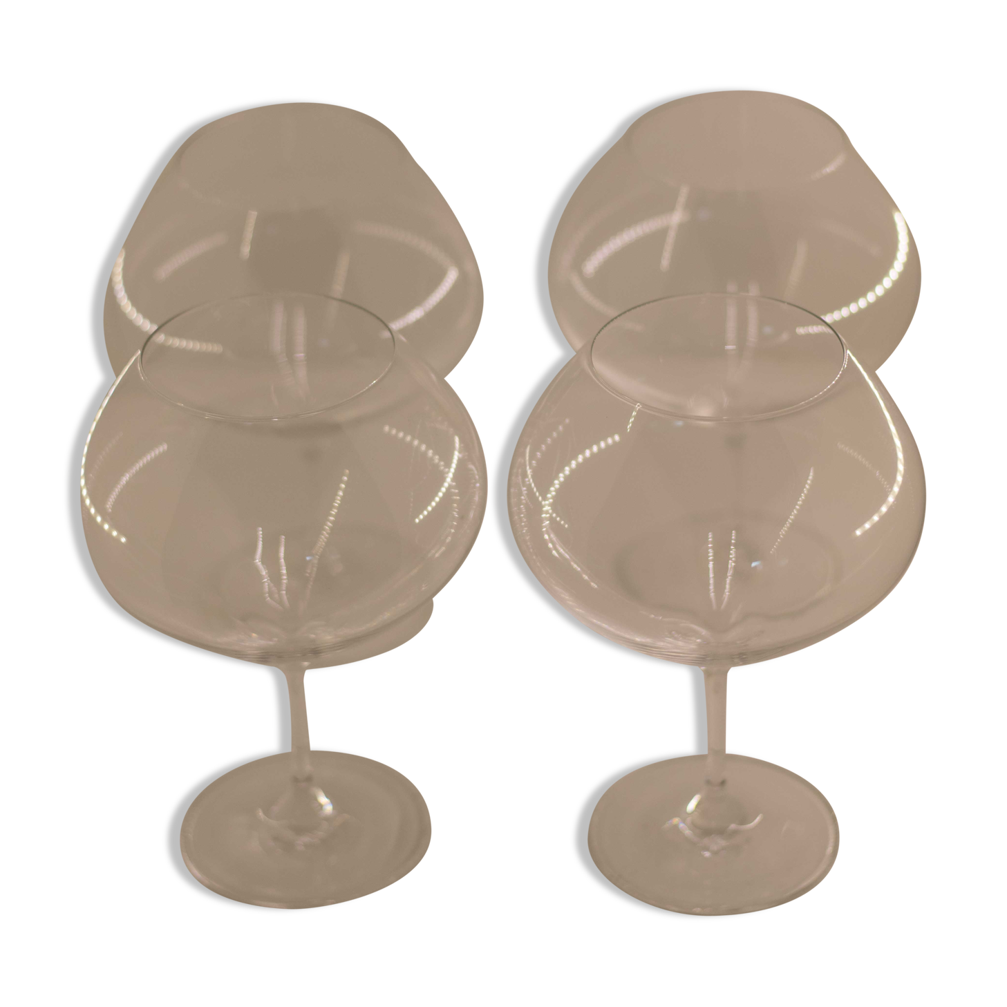 Lot of 4 feet for wine glasses