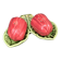 Ceramic salt shakers, slip in the shape of peppers.