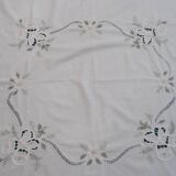 Embroidered tea tablecloth or curtain