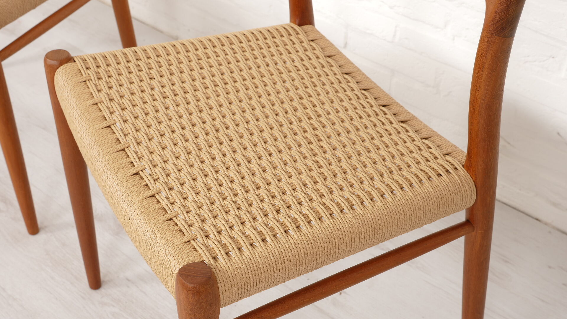 2 dining chairs model 75 by Niels Otto Moller 50/60