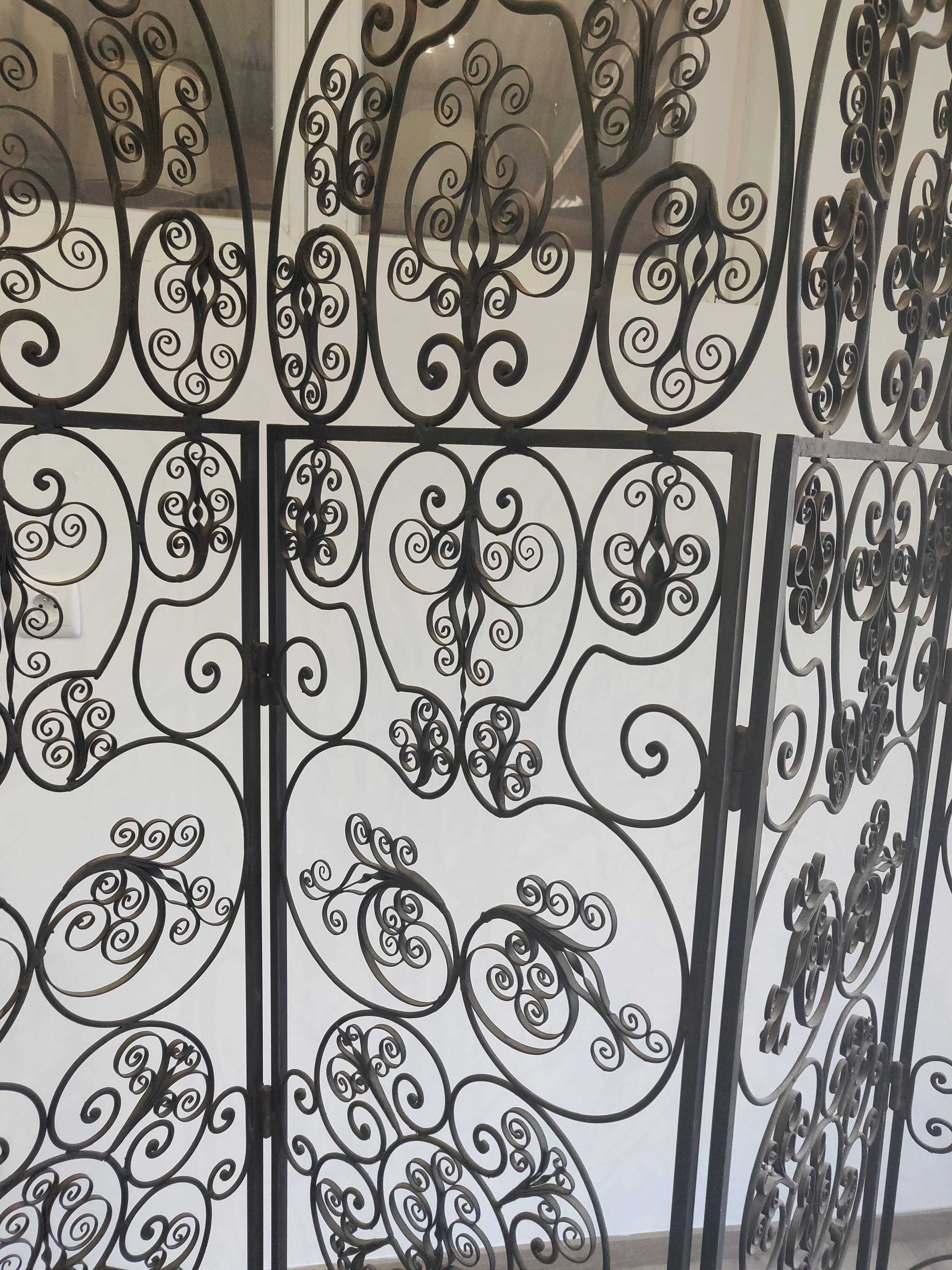 Moorish screen in andalusian arabic forge iron