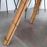 Table à manger en rotin des années 60