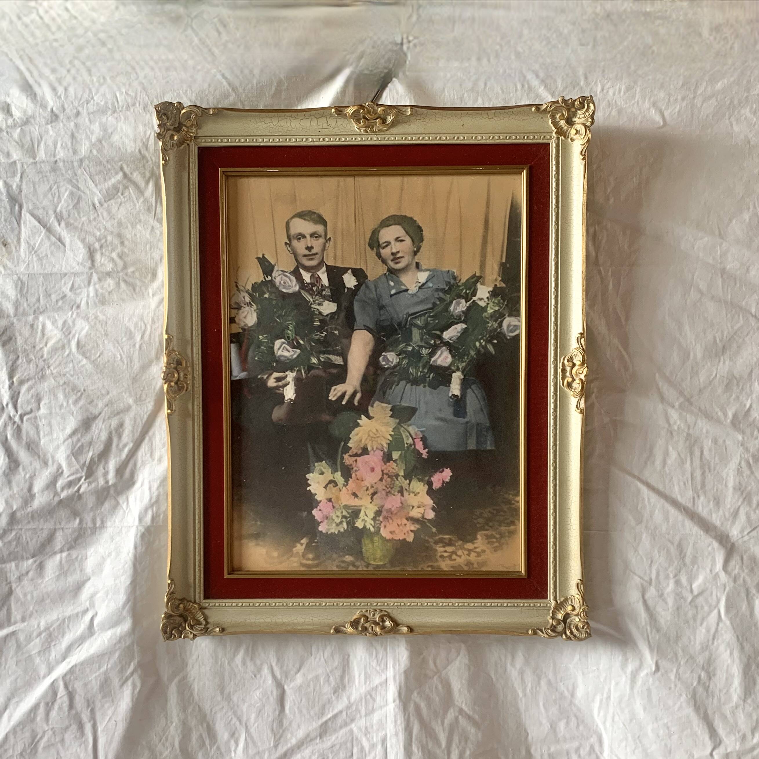 Old carved wooden wall frame