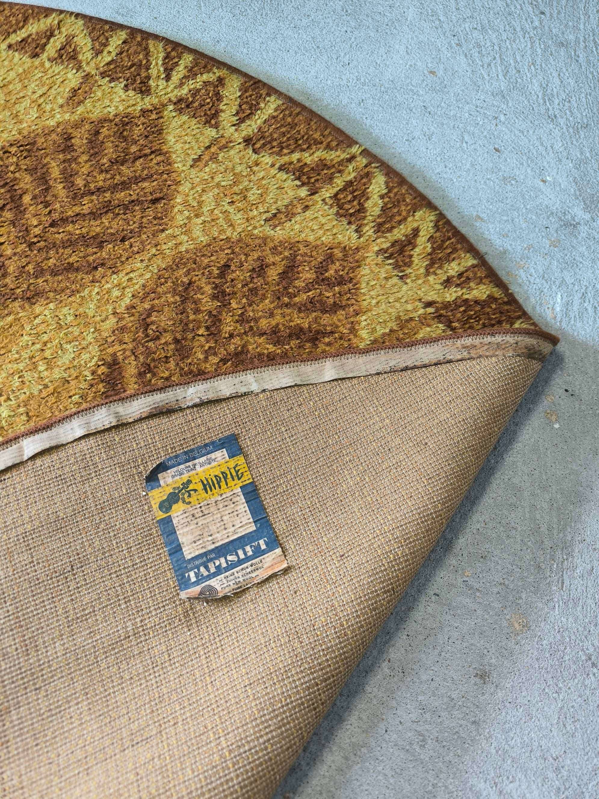 Tapis rond vintage des années 70 style Desso