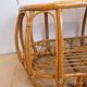 Table basse vintage en rotin et osier