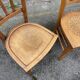 Lot 4 Bistro chairs mismatched wood curved Brasserie