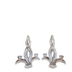 Pair of two-light crystal candlesticks signed Vannes