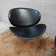 Pair armchair leather years 80