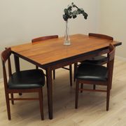 Set of four teak chairs, Danish design, 1960s, manufacture: Bruno Hansen, d