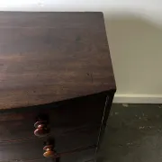 Antique Mahogany Bow Front Chest of 3 Drawers Georgian c1800-1830 Splay Fee